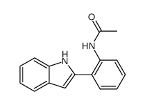 N-[2-(1H-indol-2-yl)phenyl]acetamide结构式