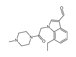 Piperazine, 1-[(7-ethyl-3-formyl-1H-indol-1-yl)acetyl]-4-methyl- (9CI) Structure