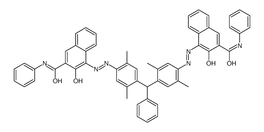 4,4'-[(phenylmethylene)bis[(2,5-dimethyl-4,1-phenylene)azo]]bis[3-hydroxy-N-phenylnaphthalene-2-carboxamide] Structure