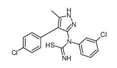 (9CI)-N-(3-氯苯基)-N-[4-(4-氯苯基)-5-甲基-1H-吡唑-3-基]-硫脲结构式