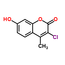 3-氯-7-羟基-4-甲基香豆素结构式