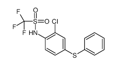 N-(2-chloro-4-phenylsulfanylphenyl)-1,1,1-trifluoromethanesulfonamide结构式