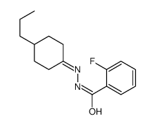 2-fluoro-N-[(4-propylcyclohexylidene)amino]benzamide结构式