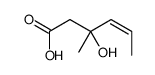 3-hydroxy-3-methylhex-4-enoic acid结构式