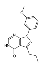 1-(3-methoxyphenyl)-3-propyl-1,5-dihydro-4H-pyrazolo[3,4-d]pyrimidin-4-one结构式