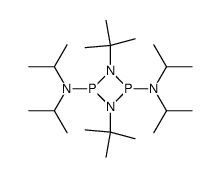 1,3-Di-tert-butyl-N,N,N',N'-tetraisopropyl-[1,3,2,4]diazadiphosphetidine-2,4-diamine结构式