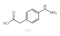Benzeneacetic acid,4-hydrazinyl-, hydrochloride (1:1) Structure
