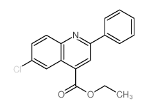 4-Quinolinecarboxylicacid, 6-chloro-2-phenyl-, ethyl ester Structure