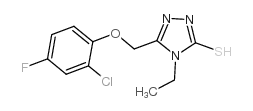 5-[(2-氯-4-氟苯氧基)甲基]-4-乙基-4H-1,2,4-噻唑-3-硫醇结构式