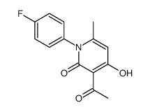 3-acetyl-1-(4-fluorophenyl)-4-hydroxy-6-methylpyridin-2-one Structure