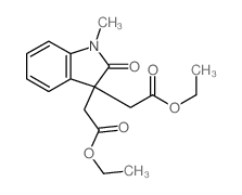 3H-Indole-3,3-diaceticacid, 1,2-dihydro-1-methyl-2-oxo-, 3,3-diethyl ester结构式
