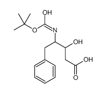 (3S,4s)-4-叔丁基氧基羰基氨基-3-羟基-5-苯基戊酸结构式