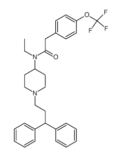 N-[1-(3,3-diphenylpropyl)-4-piperidinyl]-N-ethyl-4-trifluoromethoxyphenylacetamide Structure