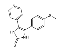 4-<4-(methylthio)phenyl>-5-(4-pyridyl)imidazole-2-thione Structure