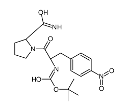N-(tert-butoxycarbonyl)-4-nitro-3-phenyl-L-alanyl-L-prolinamide structure