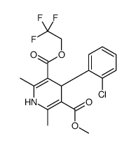 methyl 2,2,2-trifluoroethyl 4-(2-chlorophenyl)-1,4-dihydro-2,6-dimethylpyridine-3,5-dicarboxylate Structure