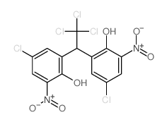 4-chloro-2-nitro-6-[2,2,2-trichloro-1-(5-chloro-2-hydroxy-3-nitro-phenyl)ethyl]phenol Structure