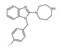 2-[1,4]二氮杂环庚烷-1-基-1-(4-氟苄基)-1H-苯并咪唑结构式