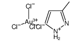 3-methyl-1H-pyrazol-1-ium tetrachloroaurate(III)结构式