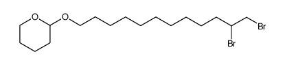 11,12-dibromododecyl tetrahydro-2H-2-pyranyl ether结构式