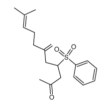 10-methyl-6-methylene-4-(phenylsulfonyl)undec-9-en-2-one结构式