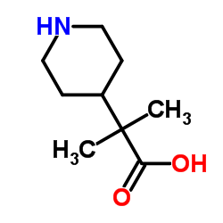 2-Methyl-2-(4-piperidinyl)propanoic acid Structure