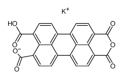 perylene-3,4,9,10-tetracarboxylic acid monoanhydride monopotassium salt Structure