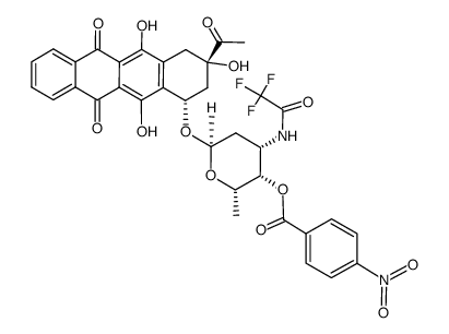 (-)-4'-O-p-Nitrobenzoyl-N-trifluoroacetyl-4-demethoxydaunorubicin结构式