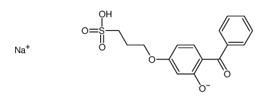 sodium 3-(4-benzoyl-3-hydroxyphenoxy)propanesulphonate Structure