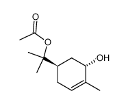 (+/-)-5-(1-hydroxy-1-methylethyl)-2-methyl-2-cyclohexen-1-ol 1-monoacetate结构式