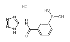 3-(1H-四唑-5-基氨甲酰基)苯硼酸盐酸盐结构式