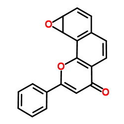 8-Phenyl-1a,9c-dihydro-6H-[1]benzoxireno[3,2-h]chromen-6-one结构式