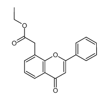 ethyl 4-oxo-2-phenyl-4H-1-benzopyran-8-acetate Structure