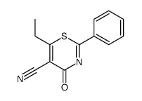 6-ethyl-4-oxo-2-phenyl-1,3-thiazine-5-carbonitrile结构式