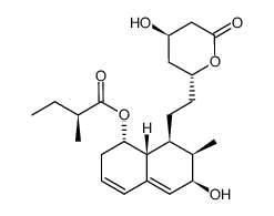 (S)-(1S,6R,7R,8S,8aR)-6-hydroxy-8-(2-((2R,4R)-4-hydroxy-6-oxotetrahydro-2H-pyran-2-yl)ethyl)-7-methyl-1,2,6,7,8,8a-hexahydronaphthalen-1-yl 2-methylbutanoate结构式