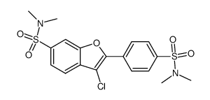 3-chloro-N,N-dimethyl-2-phenylbenzofuran-6,4'-disulphonamide Structure