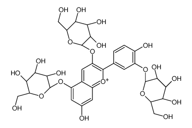 cyanidin 3,3',5-tri-O-glucoside Structure