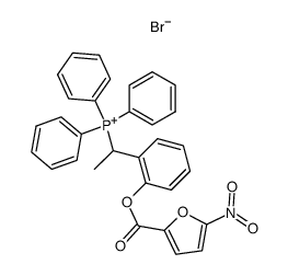 (1-(2-((5-nitrofuran-2-carbonyl)oxy)phenyl)ethyl)triphenylphosphonium bromide结构式