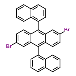 2,6-二溴-9,10-二(1-萘)蒽结构式