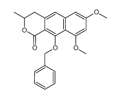 10-benzyloxy-3,4-dihydro-7,9-dimethoxy-3-methyl-1H-naphtho[2,3-c]pyran-1-one Structure
