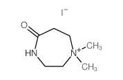 5H-1,4-Diazepinium,hexahydro-1,1-dimethyl-5-oxo-, iodide (1:1)结构式