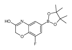 8-fluoro-6-(4,4,5,5-tetramethyl-1,3,2-dioxaborolan-2-yl)-4H-1,4-benzoxazin-3-one结构式