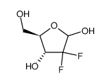 2-deoxy-2,2-difluoro-D-ribose Structure
