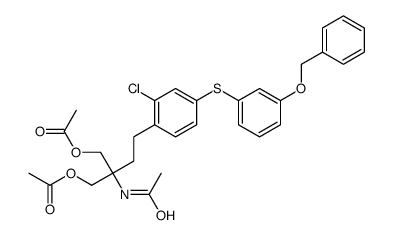 [2-acetamido-2-(acetyloxymethyl)-4-[2-chloro-4-(3-phenylmethoxyphenyl)sulfanylphenyl]butyl] acetate Structure