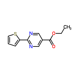 Ethyl 2-(2-thienyl)-5-pyrimidinecarboxylate Structure