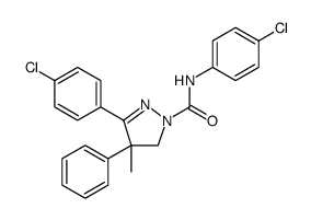 1H-Pyrazole-1-carboxamide, N,3-bis(4-chlorophenyl)-4,5-dihydro-4-methyl-4-phenyl Structure