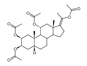 5β-Pregn-17-en-2β,3β,11α,20-tetraol-tetraacetat结构式