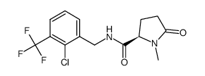(2R)-N-{[2-氯-3-(三氟甲基)苯基]甲基} -1-甲基-5-氧吡咯烷-2-羧酰胺结构式