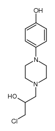 4-(4-(3-chloro-2-hydroxypropyl)piperazin-1-yl)phenol Structure