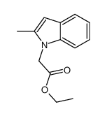 2-(2-甲基-1H-吲哚-1-基)乙酸乙酯结构式